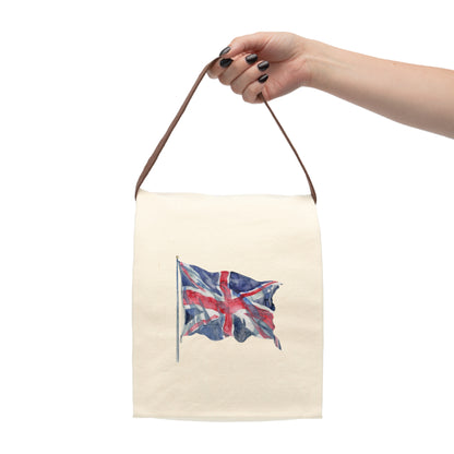 British flag Canvas Lunch Bag With Strap