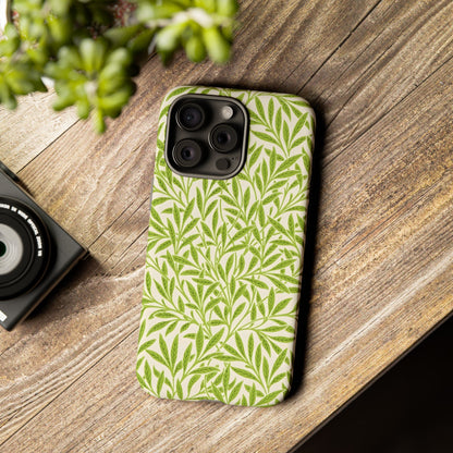 Green Leaf iPhone Case, Tough Cases, Botanical Phone Protection, Eco-Friendly Cover, Nature Lover Gift, Trendy Cell Phone Accessory