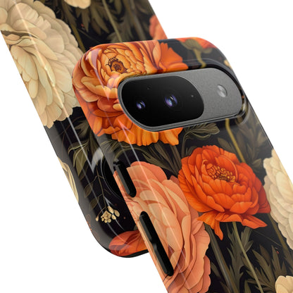 Floral Phone Case with Tough Protection, Blooming Ranunculus Design, Durable Cover, Gift for Flower Lovers, Eco-Friendly Phone Accessory