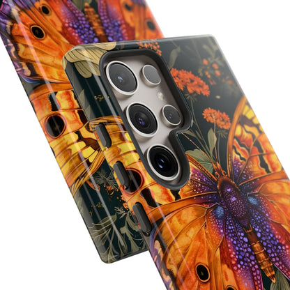 Butterfly Phone Case, Tough Cases for Nature Lovers, Vibrant Floral Design, Gift for Her, Cute Phone Accessories, Butterfly Artwork
