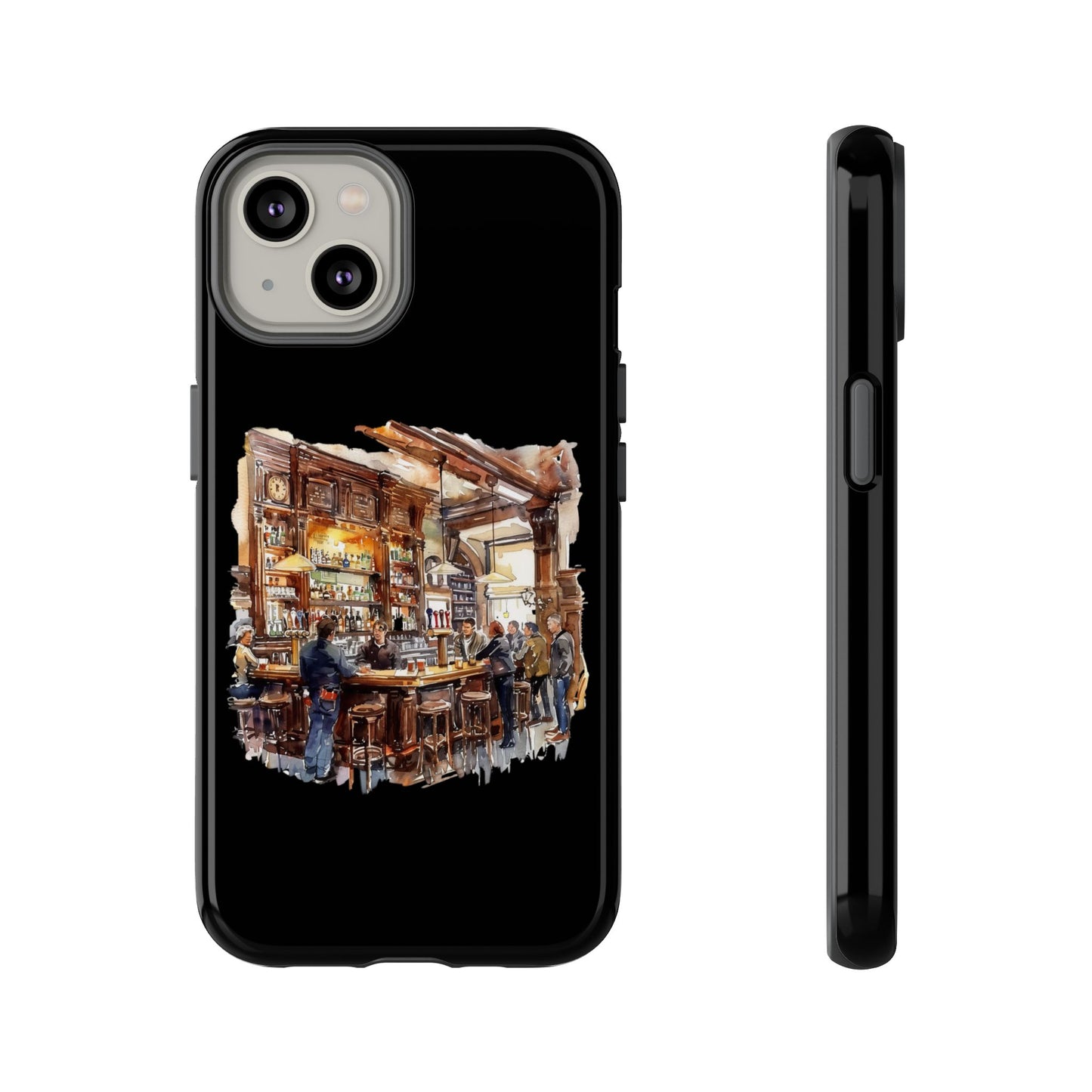 Artistic Phone Case - Cozy Pub Vibe, Trendy Smartphone Accessory, Gift for Friends, Modern Design, Durable Protection