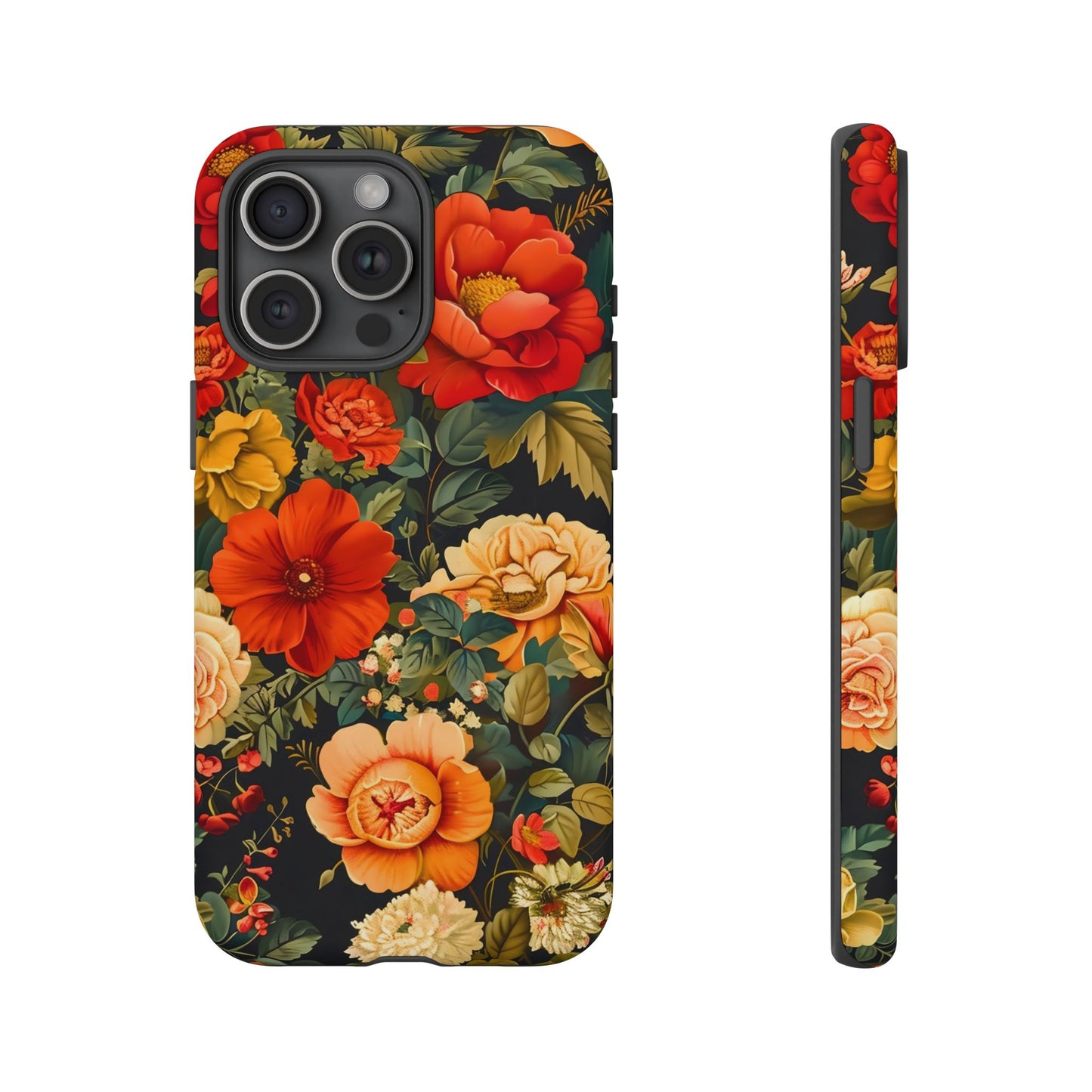 Floral Phone Case, Tough Cases, Decorative Tech Accessories, Gift for Her, Nature Lover Gift, Boho Style Case, Spring Floral Cover