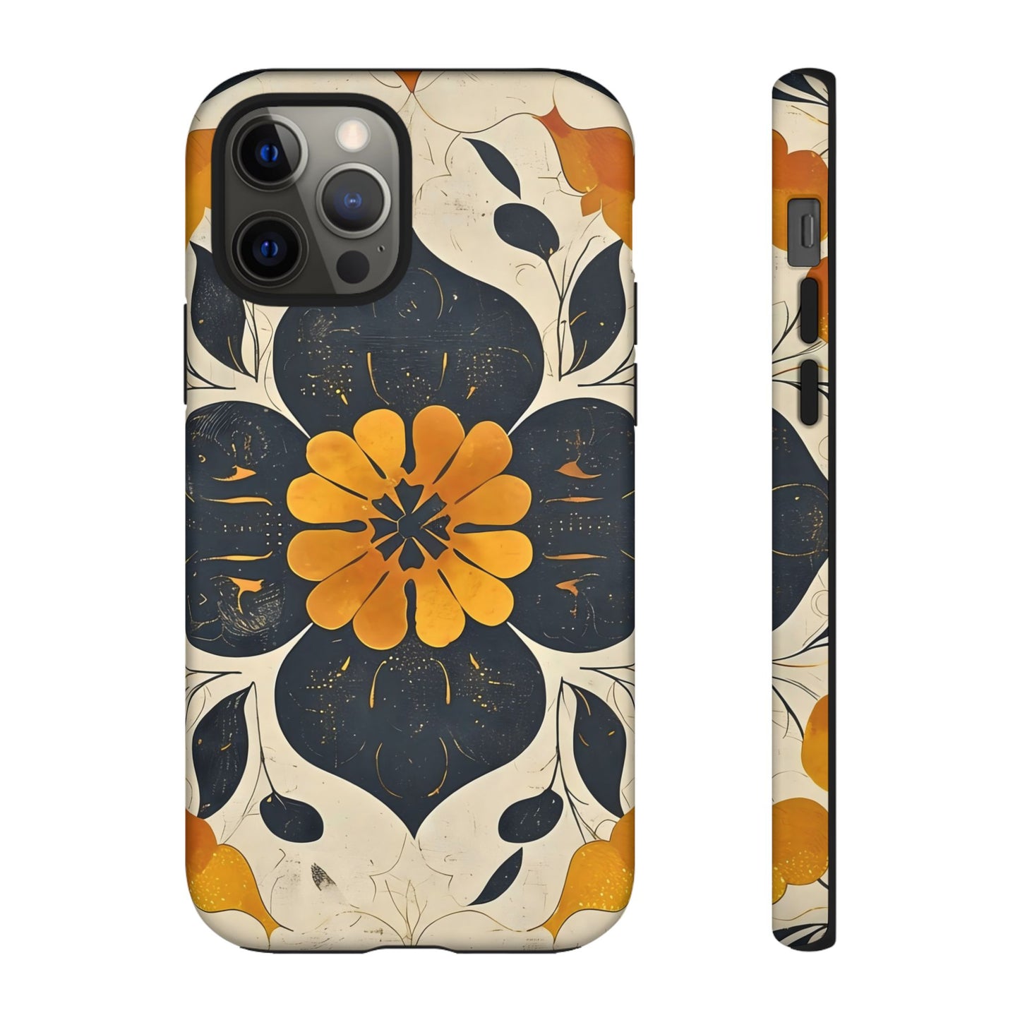 Floral Phone Case - Tough Cases, Botanical iPhone Cover, Vintage Flower Design, Durable Smartphone Protection, Unique Gift Idea