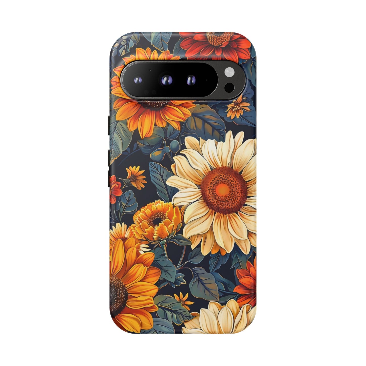Floral Tough Phone Case | Sunflower Design, iPhone Cover, Protective Case, Gifts for Her, Floral Phone Accessory