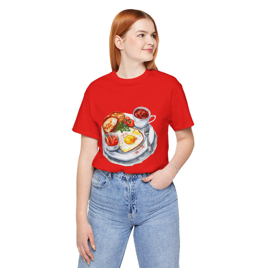 Unisex Jersey Short Sleeve Tee - From Pies to Puddings - Classic British Dishes
