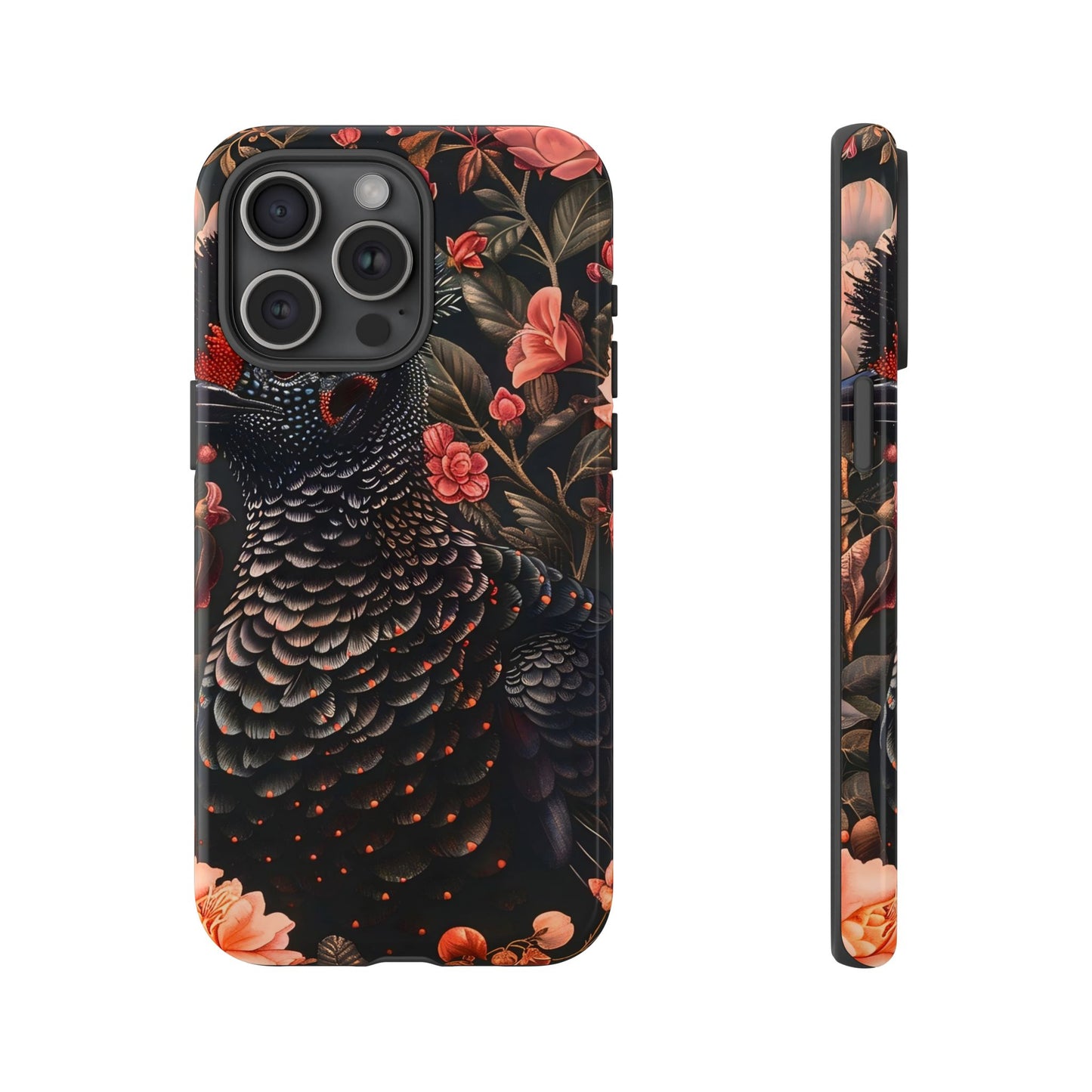Tough Cases: Floral Design Phone Case, Stylish Protection for Your Phone, Unique Gift for Bird Lovers, Vibrant Floral Art, [...]