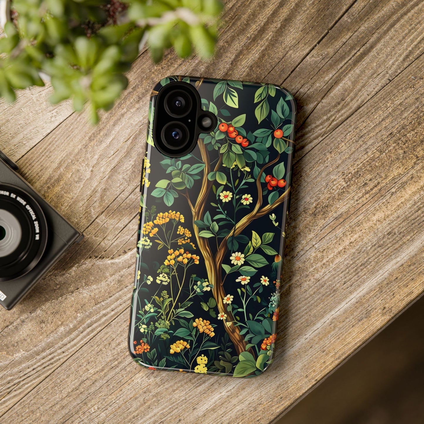 Floral iPhone Case, Nature Inspired Tough Case, Botanical Phone Cover, Eco-Friendly Gift, Unique Floral Design