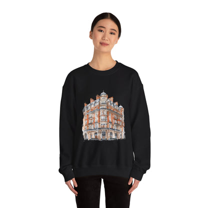Unisex Heavy Blend™ Crewneck Sweatshirt - Classic British Architecture - Elegant Historic Building