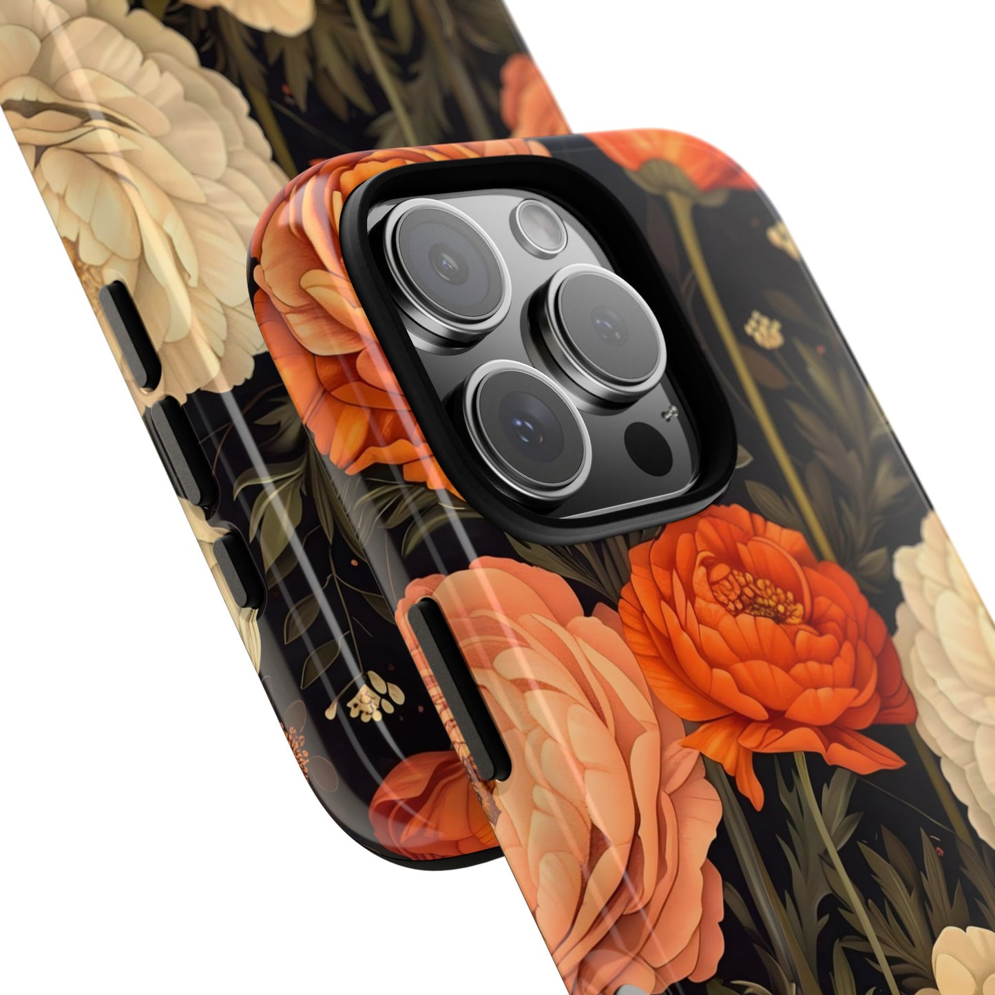 Floral Phone Case with Tough Protection, Blooming Ranunculus Design, Durable Cover, Gift for Flower Lovers, Eco-Friendly Phone Accessory