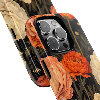 Floral Phone Case with Tough Protection, Blooming Ranunculus Design, Durable Cover, Gift for Flower Lovers, Eco-Friendly Phone Accessory