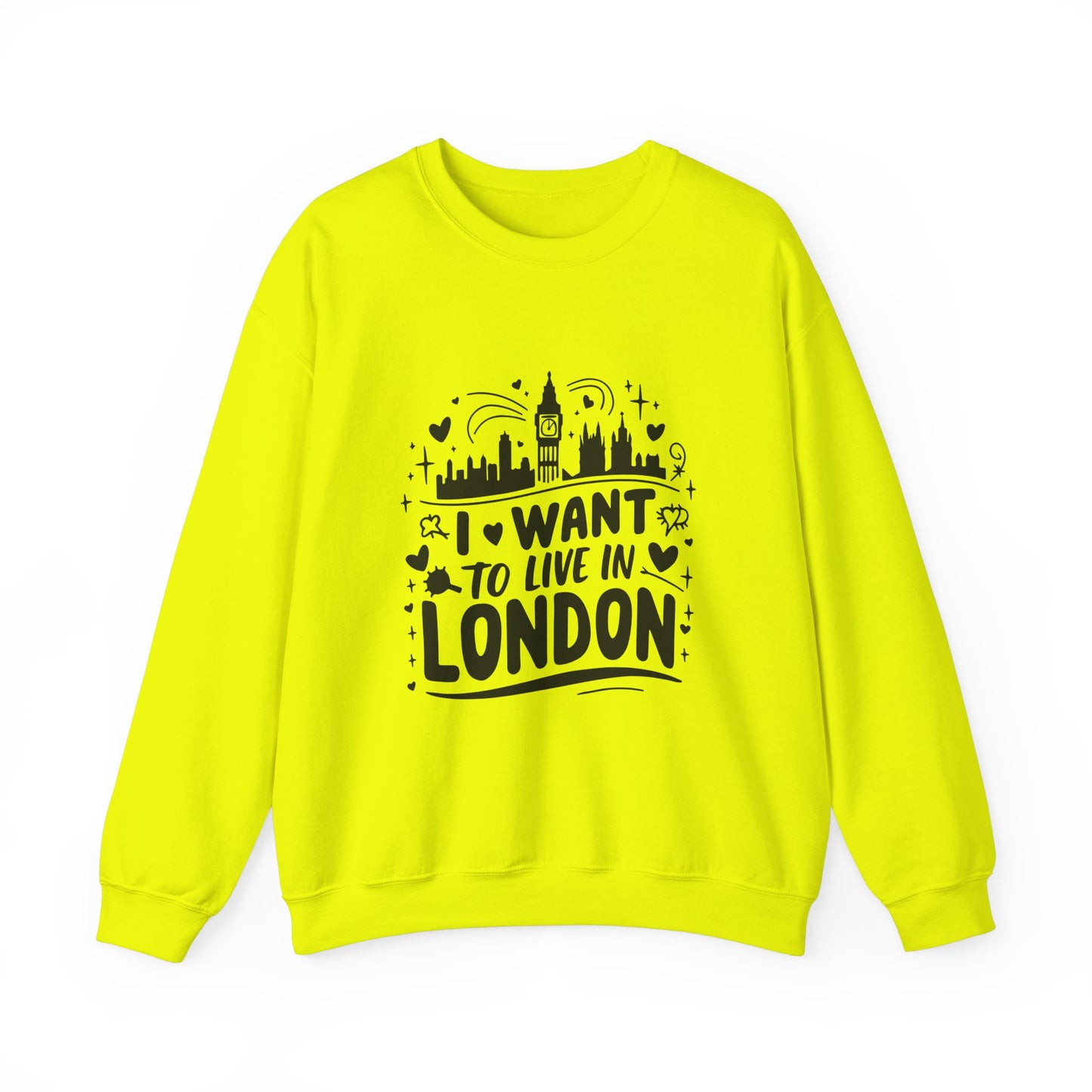 Unisex Heavy Blend™ Crewneck Sweatshirt Elegant- I want to live in London