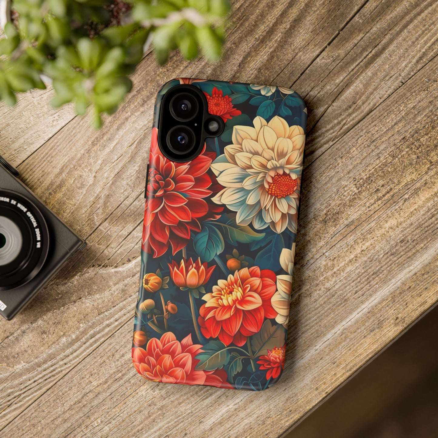Floral Phone Case - Vibrant Tough Cases, Stylish Floral Cell Phone Cover, Gift for Her, Trendy Phone Accessory, Flower Design