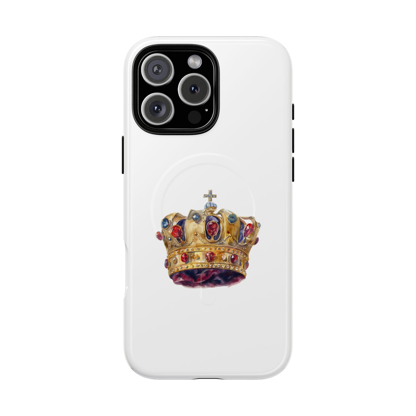Royal Crown Magnetic Phone Case, Durable Phone Cover, Stylish Tech Accessory, Perfect Gift for Him & Her, Unique Design Case