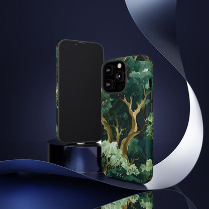 Forest Green Phone Case, Nature-Inspired Tough Cases, Eco-Friendly Gift, Outdoor Lover Accessory, Unique Phone Cover