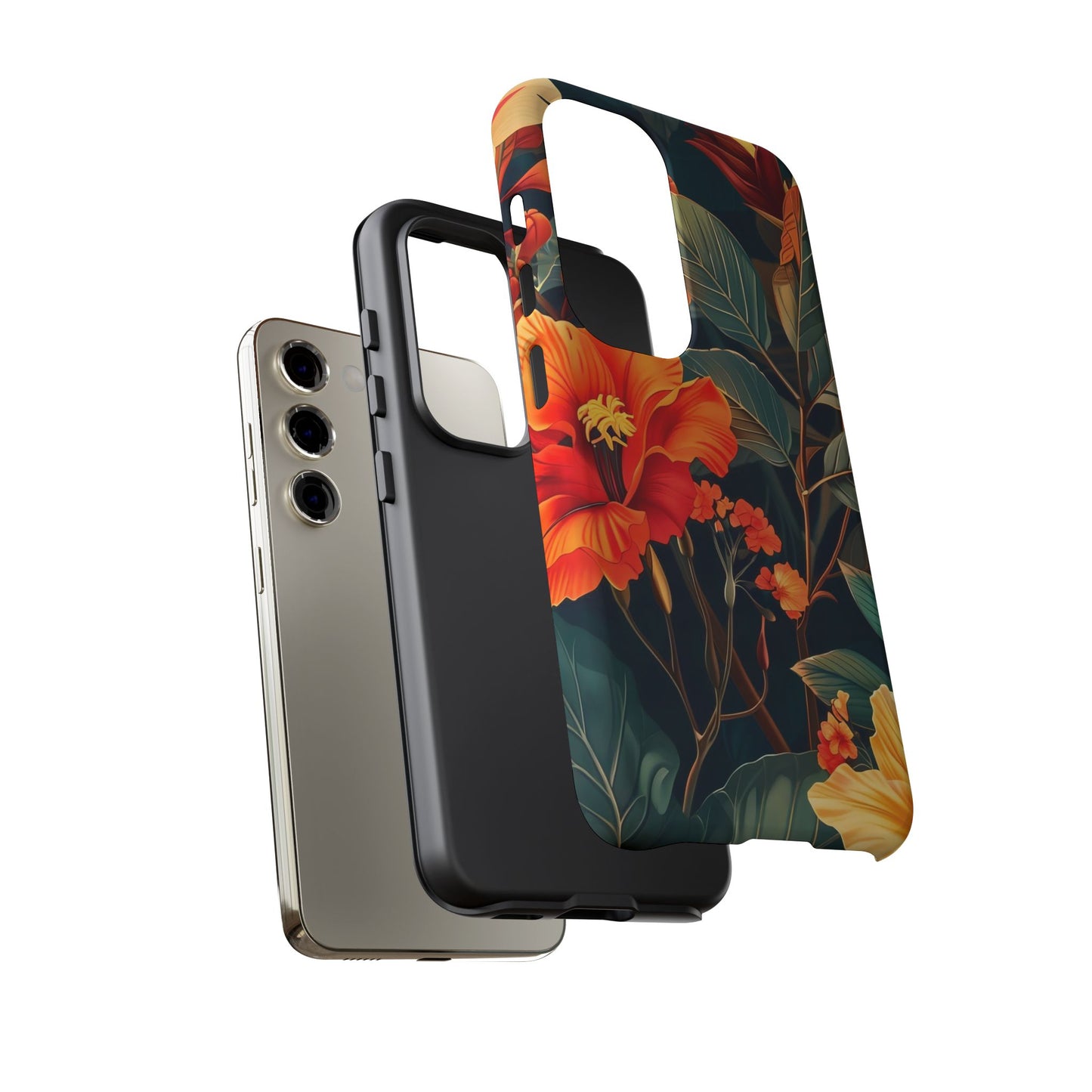 Tough Floral Phone Case | Tropical Vibe, Gift for Nature Lovers, Summer Beach Accessory, Floral Pattern, Trendy Phone Accessories