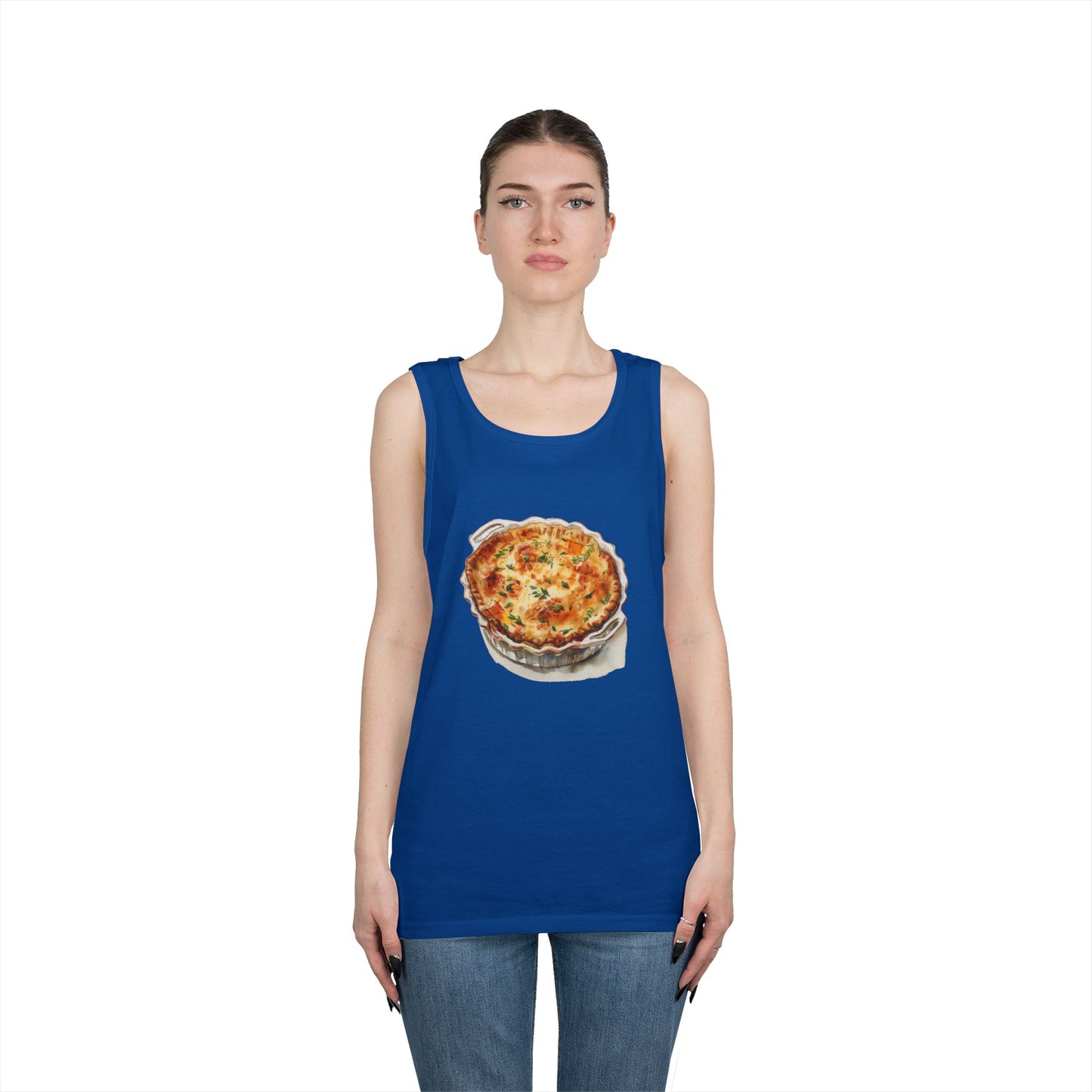 Unisex Heavy Cotton Tank Top - Gourmet Food Art Print for Kitchen Decor