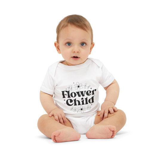 Flower Child Infant Jersey One Piece - Cute Baby Bodysuit for Newborns