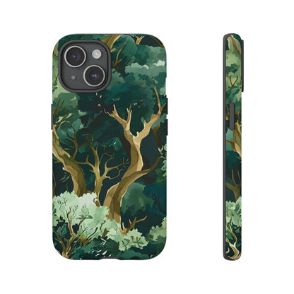 Forest Green Phone Case, Nature-Inspired Tough Cases, Eco-Friendly Gift, Outdoor Lover Accessory, Unique Phone Cover