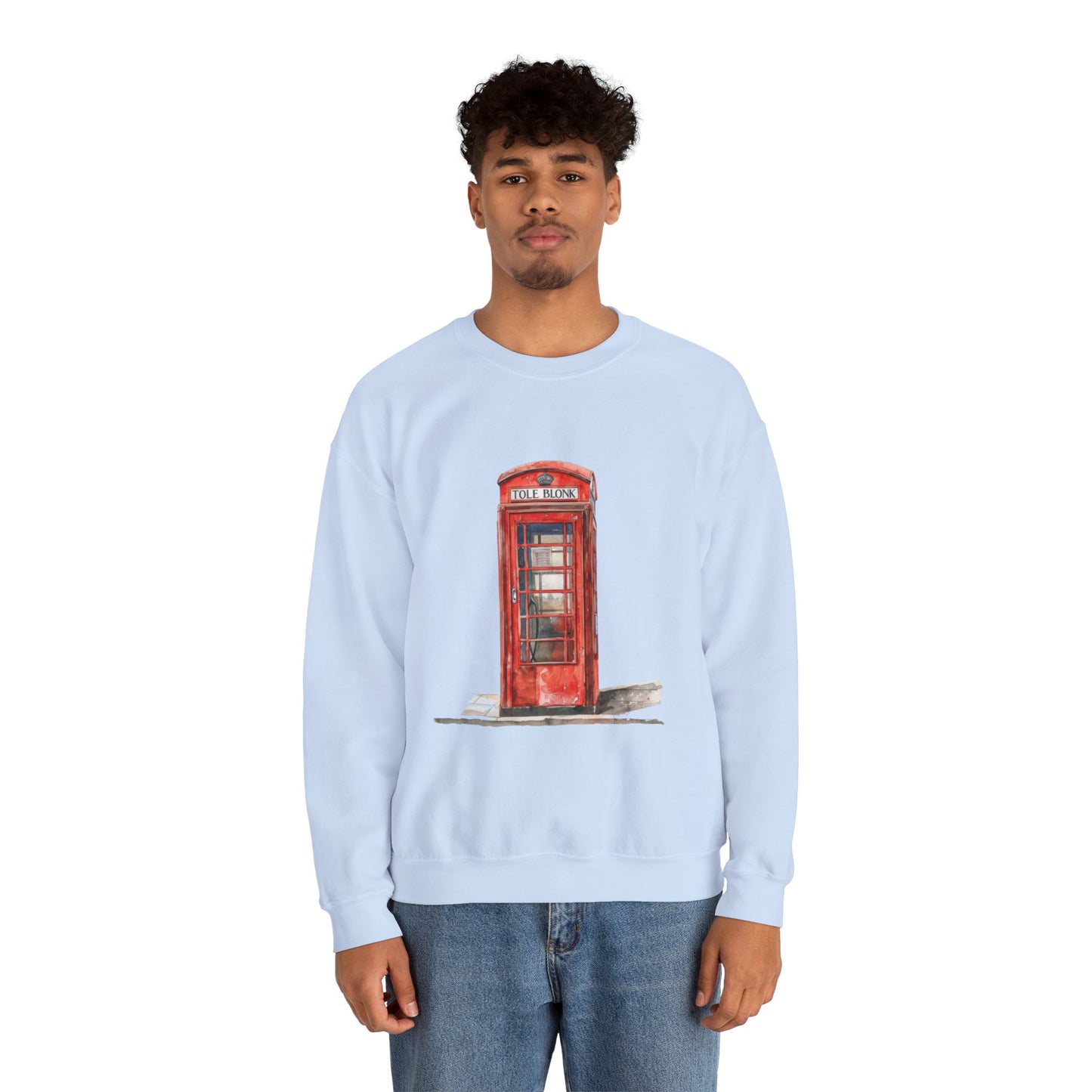 Unisex Heavy Blend™ Crewneck Sweatshirt Classy - Iconic British Public Telephone