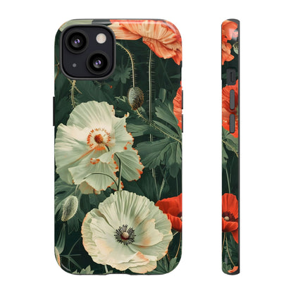 Floral Phone Case - Tough Cases, Botanical Design, Gift for Friends, Trendy Mobile Cover, Personalized Phone Accessory