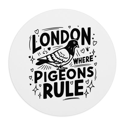 London Pigeon Mouse Pad - Fun Office Decor, Gift for Bird Lovers, Unique Desk Accessory, Home Office Essentials, Cute Animal Merchandise