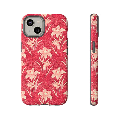 Floral Tough Phone Case - Durable, Stylish Accessory, Perfect Gift for Her, Floral Pattern, Customizable, Ideal for Daily Use