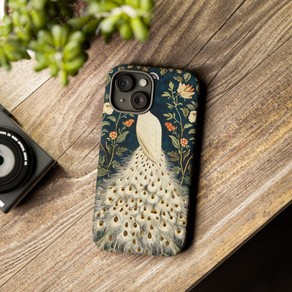 Elegant Peacock Phone Case, Floral Phone Cover, Tough Cases, Stylish Tech Gift, Nature Lover Accessory, Birthday Gift