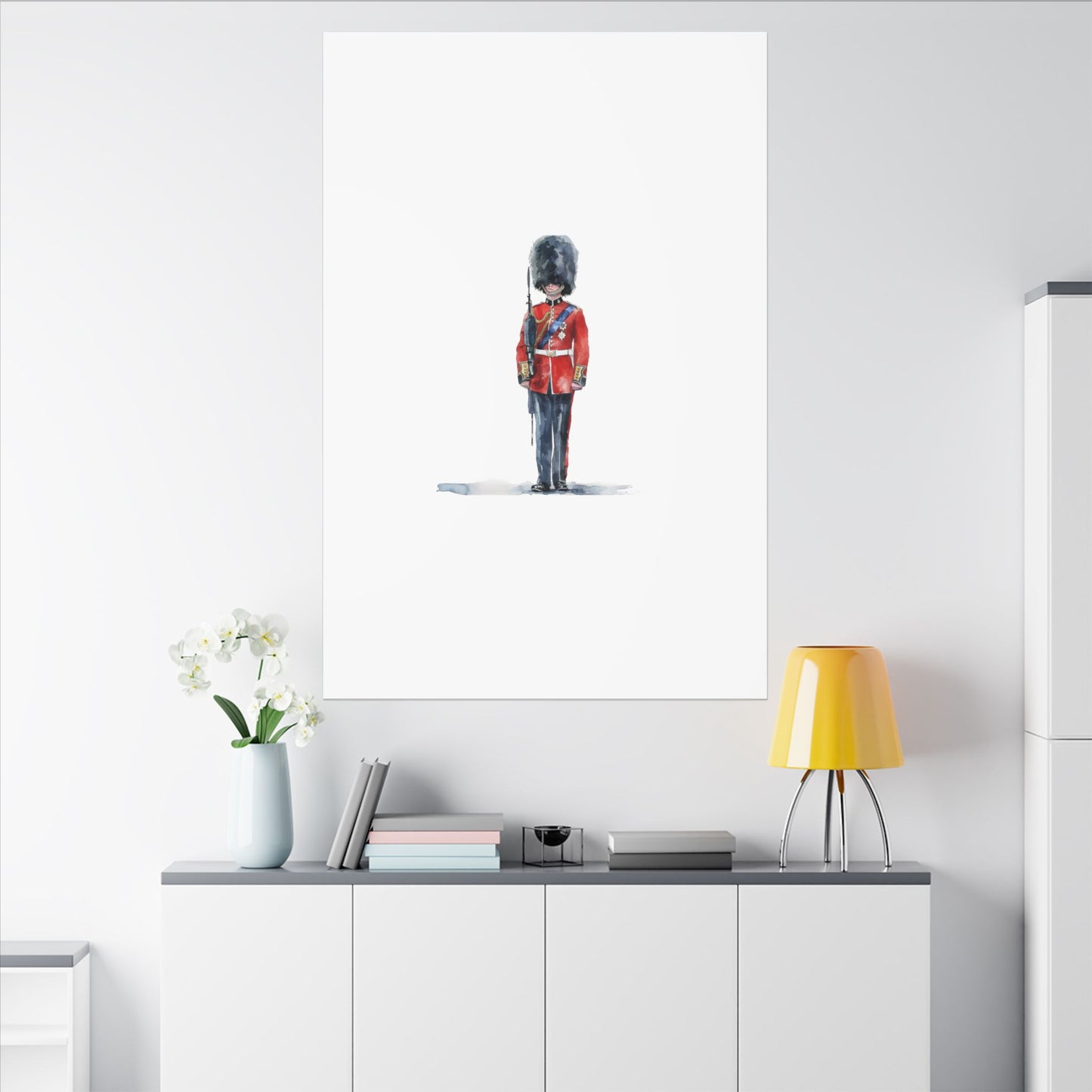 Royal Guard Canvas Art Print, British Soldier Wall Decor, Home Decoration, Gift for History Lovers, Art for Offices, Unique Wall Gallery