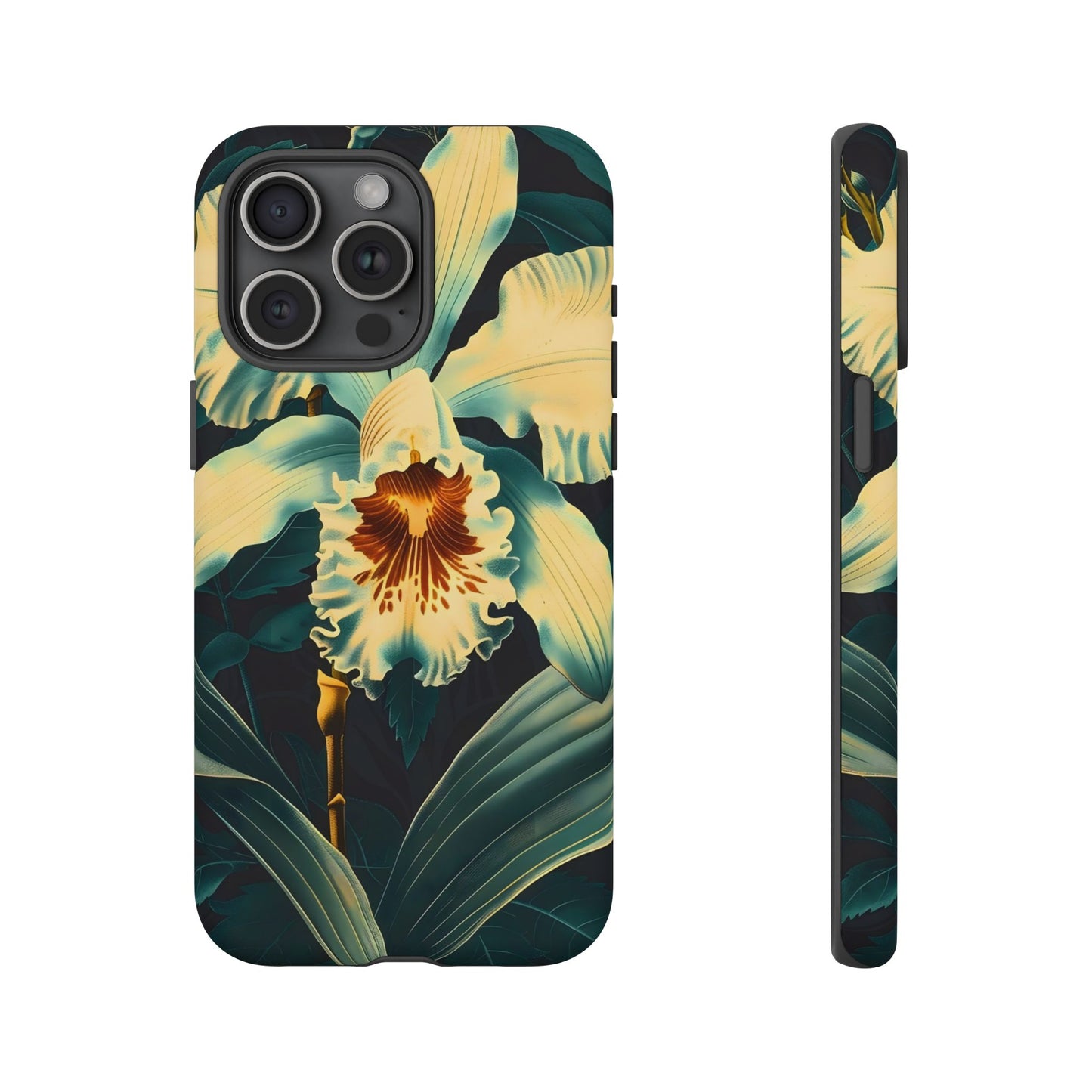 Floral Phone Case - Tough Cases with Orchid Design, Durable Smartphone Cover for Nature Lovers, Floral Gift for Her, Botanical [...]