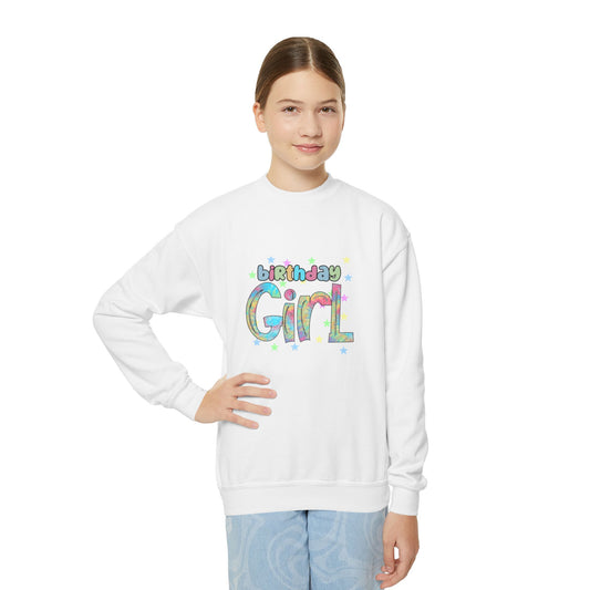 Birthday Girl Youth Crewneck Sweatshirt – Celebrate in Style!