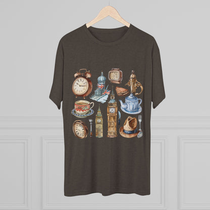 Vintage England Elegant Unisex Tri-Blend Crew Tee