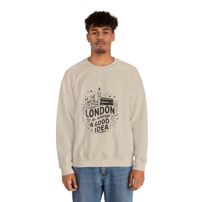 Unisex Heavy Blend™ Crewneck Sweatshirt Lightweight - London is always a best Idea
