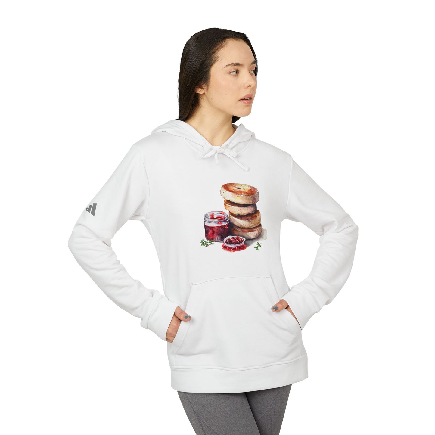 adidas Unisex Fleece Hoodie - British Royal Feast - Opulent Dining Fit for Royalty