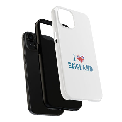 I Love England Tough Phone Cases | Travel Gifts, British Pride Accessories, Unique Phone Covers, Cute Holiday Gift, England Souvenirs