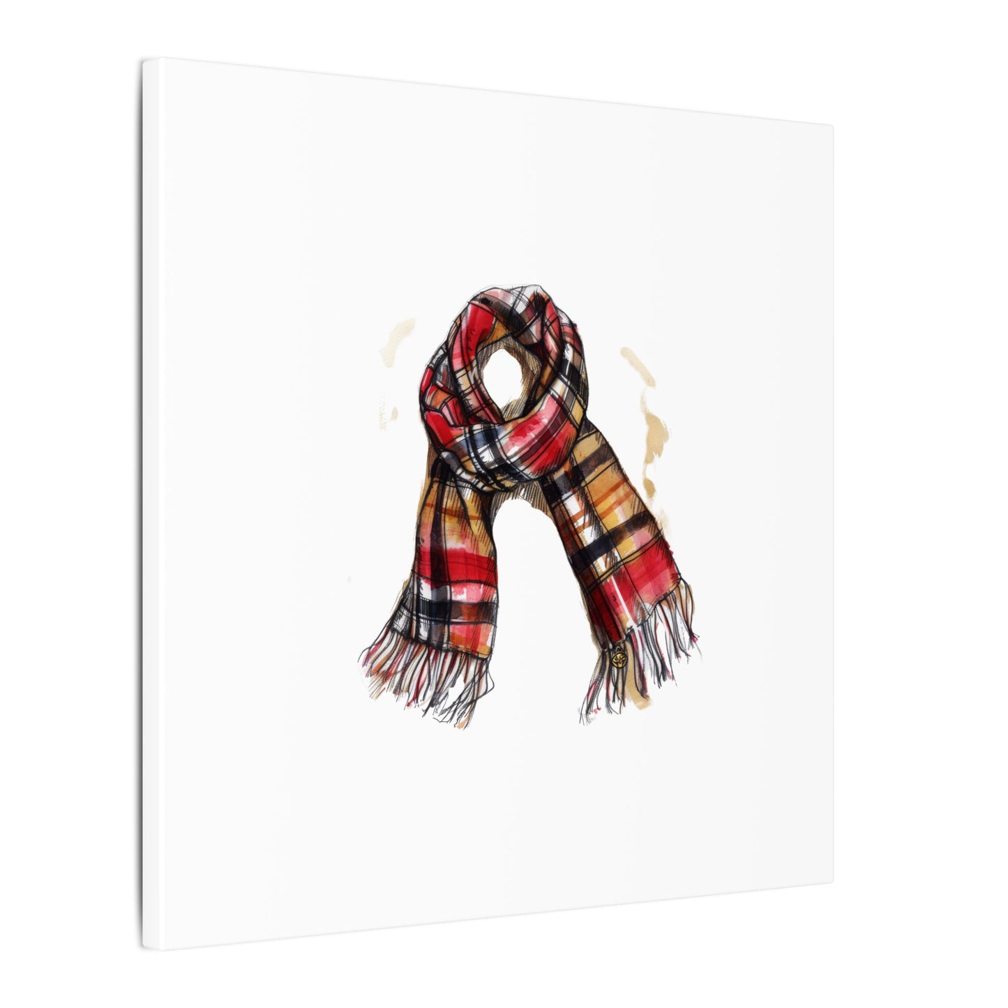 Autumn Scarf Canvas Art Print | Cozy Home Décor, Gift for Fall Lovers, Seasonal Wall Art, Unique Interior Design