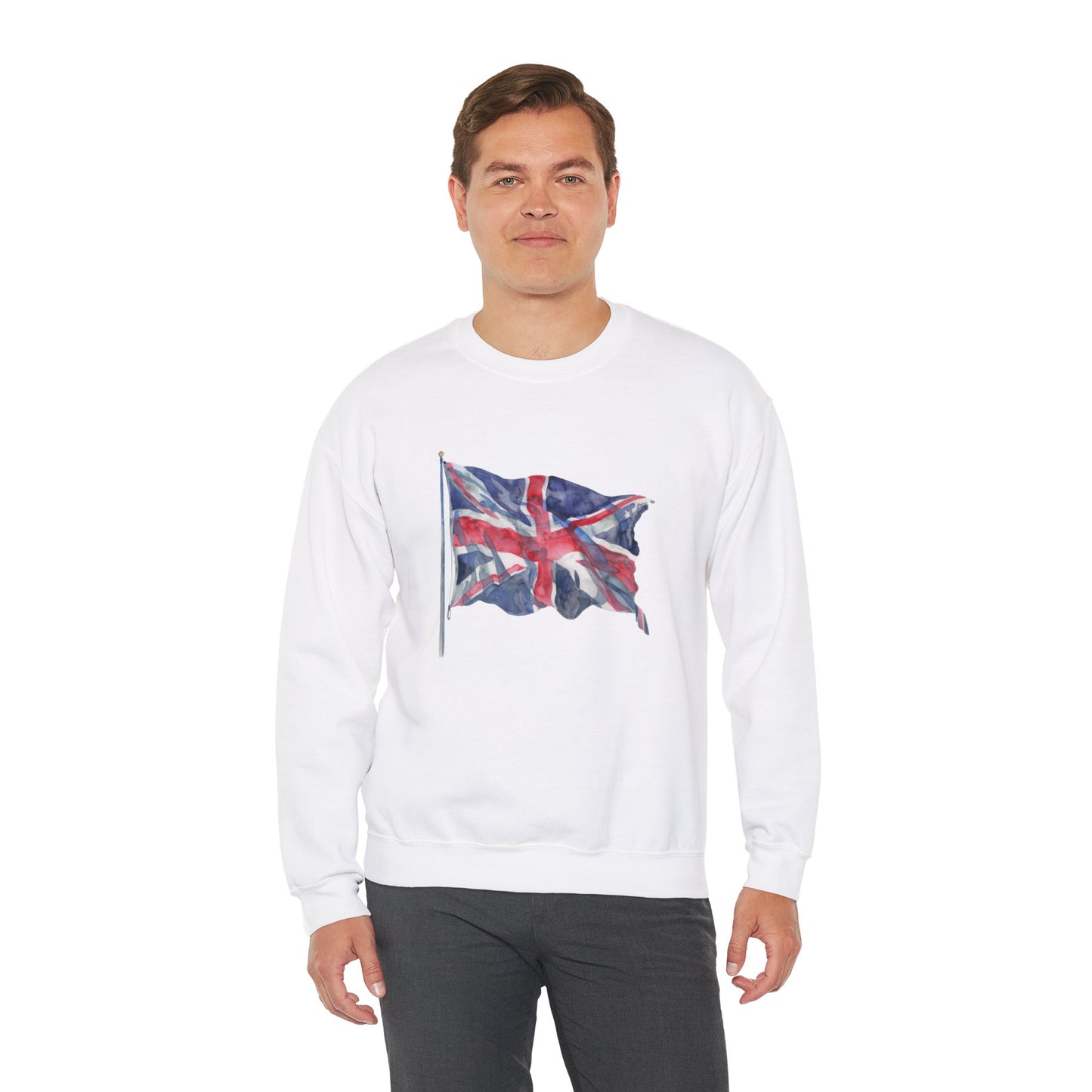 Unisex Heavy Blend™ Crewneck Sweatshirt Elegant - British Flag