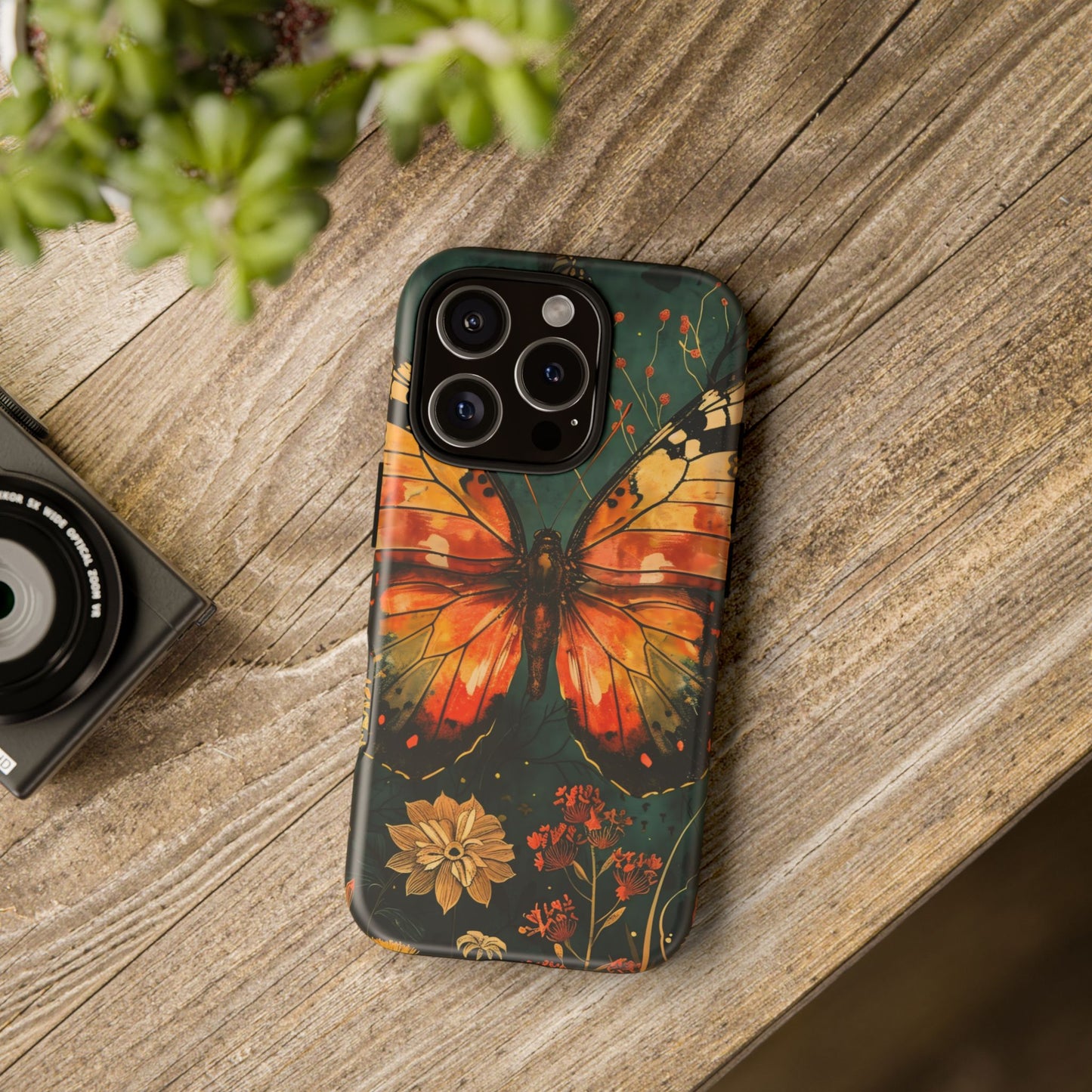 Butterfly Phone Case – Tough Cases for Nature Lovers, Floral Design, Butterfly Art, Unique Gift, Eco-Friendly Protection