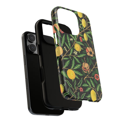 Tough Cases Phone Case, Floral Phone Cover, Tough Phone Protection, Gift for Plant Lovers, Black Background, Eco-Friendly Design