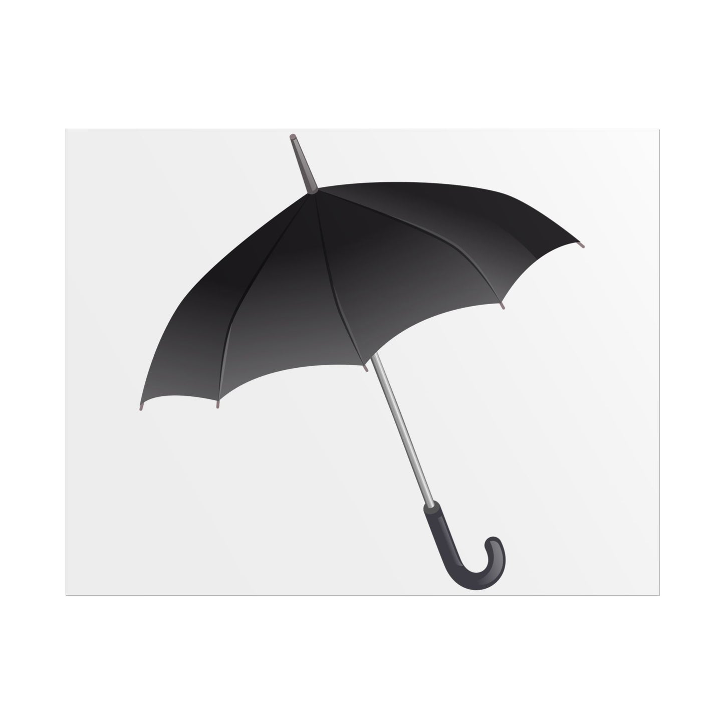 Minimalist Umbrella Wall Art, Chic Home Decor Print, Stylish Poster, Rental Friendly Artwork, Black Umbrella Decor