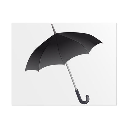Minimalist Umbrella Wall Art, Chic Home Decor Print, Stylish Poster, Rental Friendly Artwork, Black Umbrella Decor