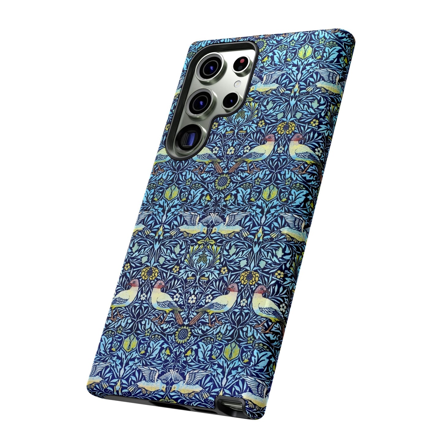 Bird and Floral Pattern Phone Case, Tough Cases, Gift for Nature Lovers, Eco-friendly, Custom Phone Accessories, All-Occasion