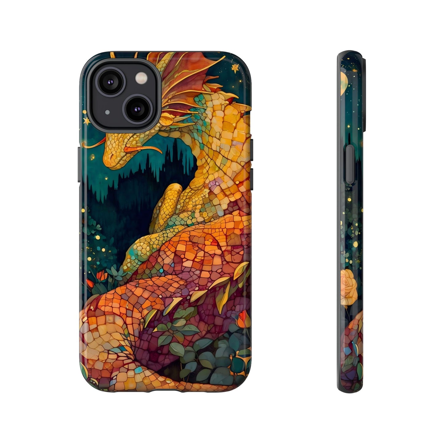 Dragon Art Phone Case, Tough Phone Cover, Fantasy Gift, Unique Mobile Accessory, Dragon Lover Gift, Stylish Protection