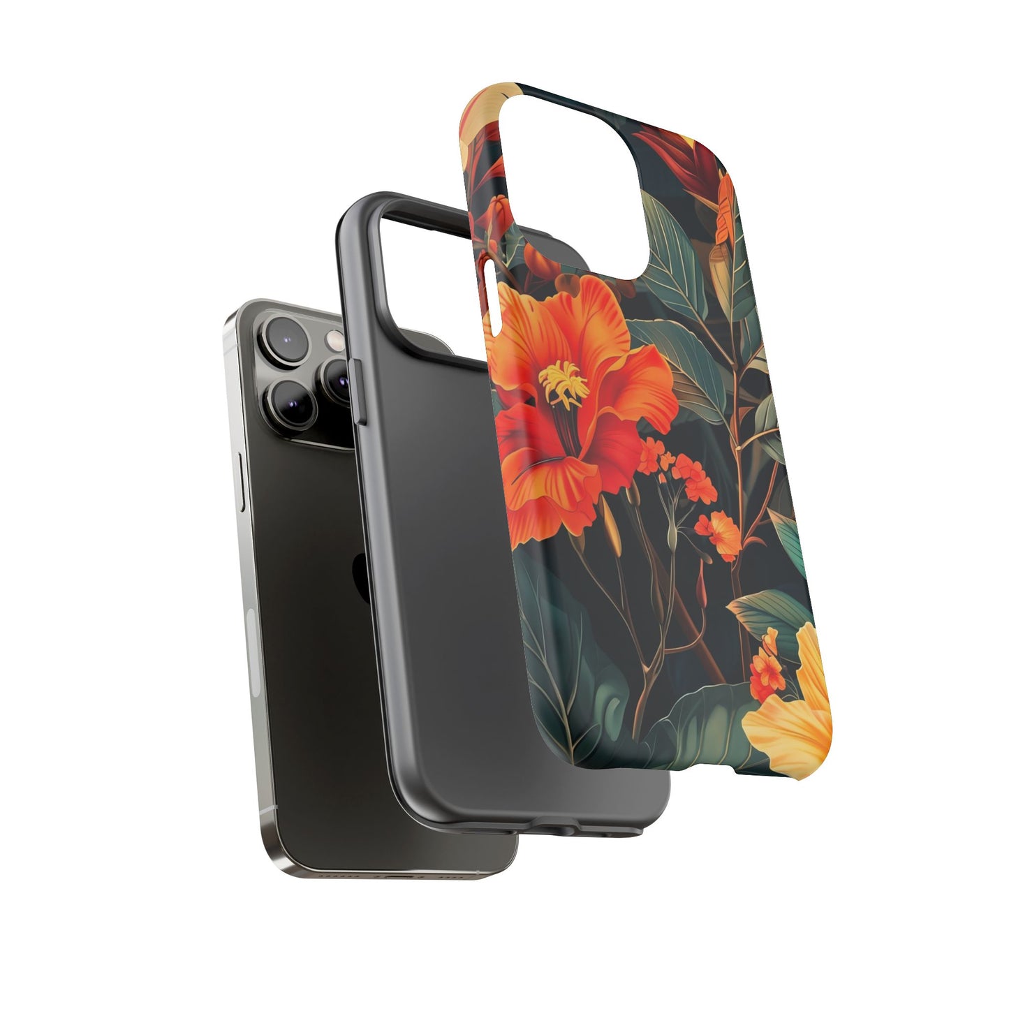 Tough Floral Phone Case | Tropical Vibe, Gift for Nature Lovers, Summer Beach Accessory, Floral Pattern, Trendy Phone Accessories