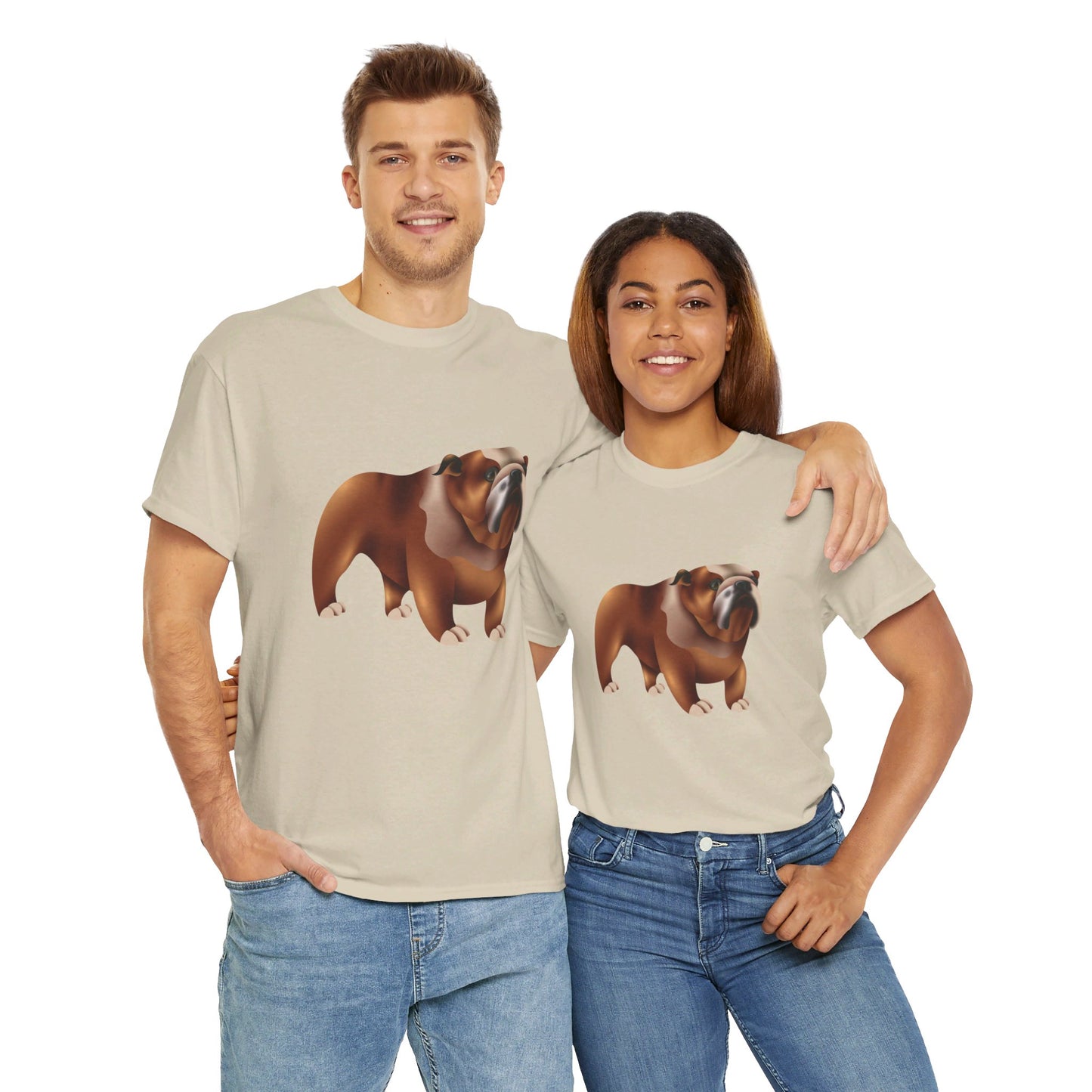 Adorable British Dog Relaxed Unisex Heavy Cotton T-Shirt