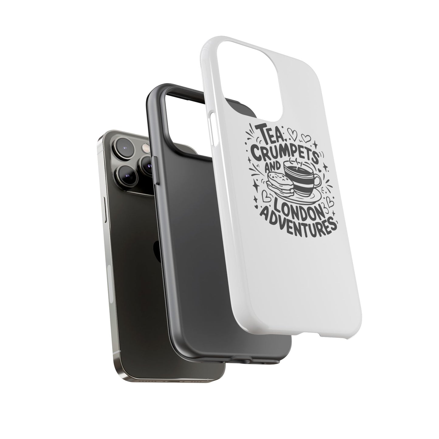 Tea, Crumpets, and London Adventures - Cute Gift for Tea Lovers, London Souvenir, Travel Accessory, Unique Phone Cover
