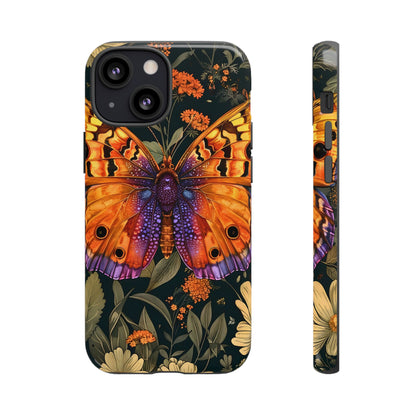 Butterfly Phone Case, Tough Cases for Nature Lovers, Vibrant Floral Design, Gift for Her, Cute Phone Accessories, Butterfly Artwork