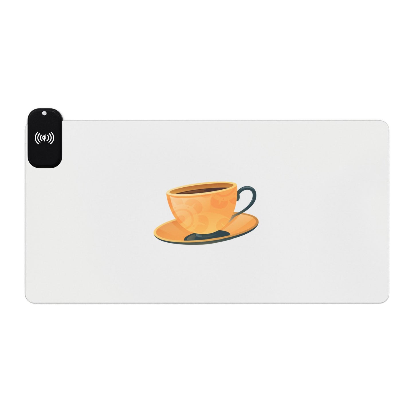 Golden Teacup and Saucer - LED Gaming Mouse Pad with Wireless Charging - Perfect for Gamers, Home Office Decor, and Christmas Gifts, Unique Desk Accessory, [...]