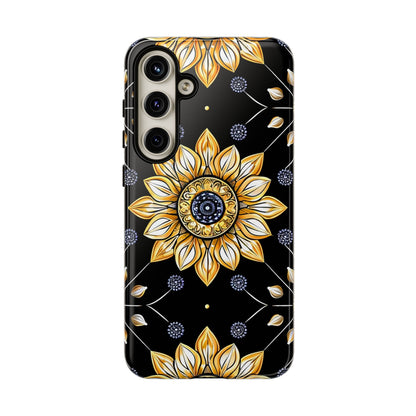 Floral Phone Case with Mandala Design, Tough Cases for iPhone & Samsung, Boho Style, Gift for Her, Unique Accessories