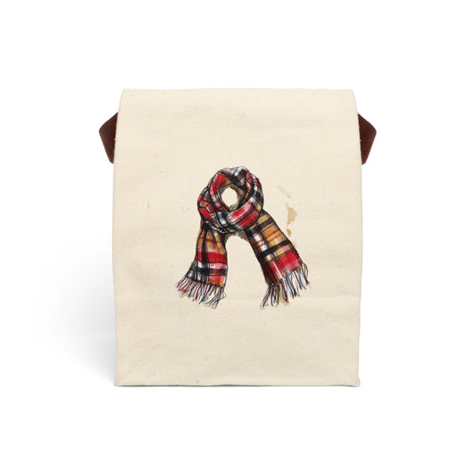 The Highland Scarf Canvas Lunch Bag With Strap