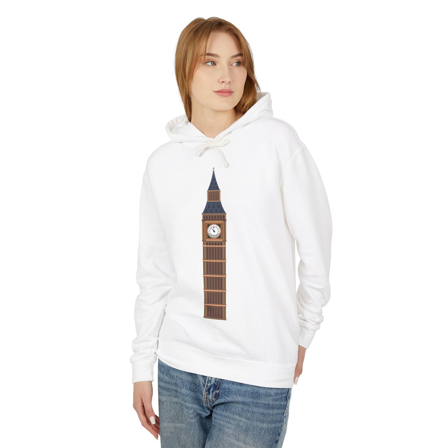 Unisex Lightweight Hooded Sweatshirt - Big Ben - The Heartbeat of London